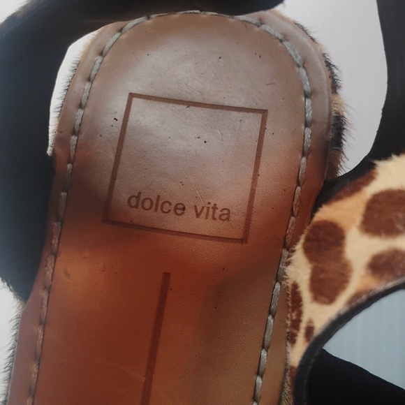 Dolce Vita leopard print platform wedge sandals Size 6.5 - Picture 3 of 7